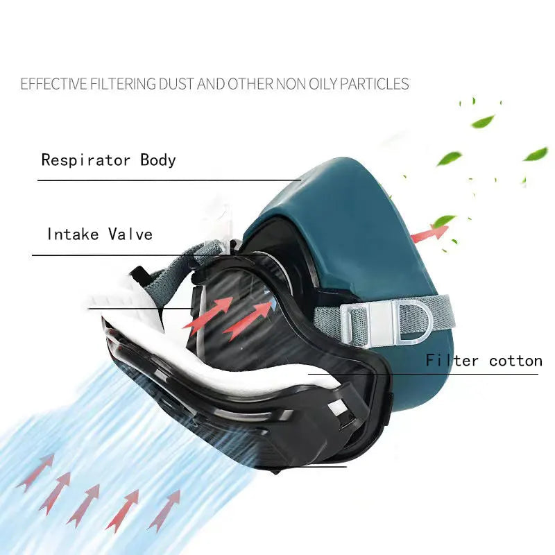 Silicone Respirator Mask for Dust, Paint & Grinding Safety