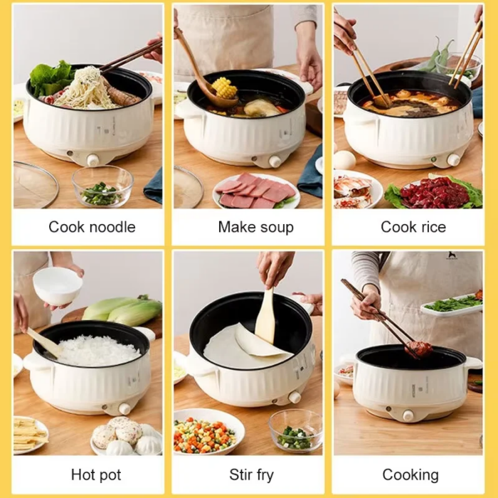 Compact Multifunction Electric Cooker for 1-2 People