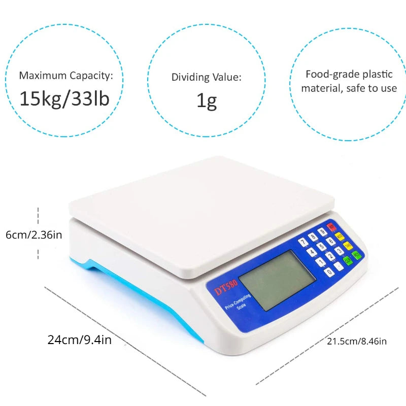 High-Precision 30KG Digital Kitchen Food Weighing Scale