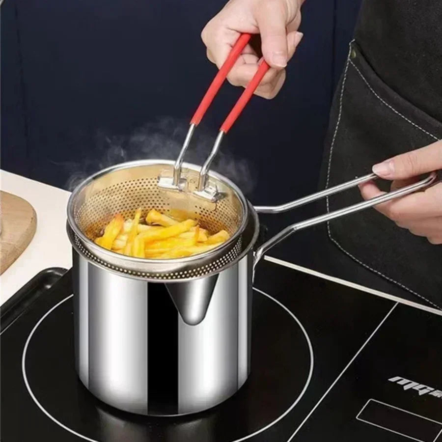 Stainless Steel Fryer With Filter for Home Use