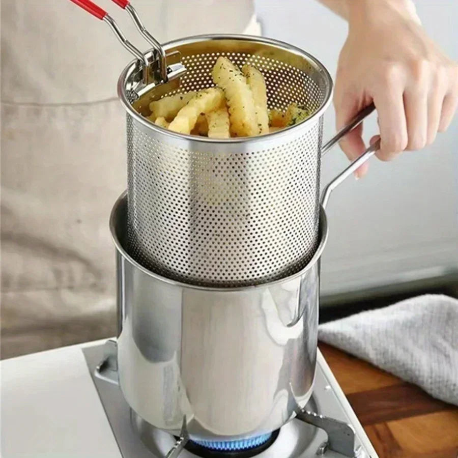 Stainless Steel Fryer With Filter for Home Use