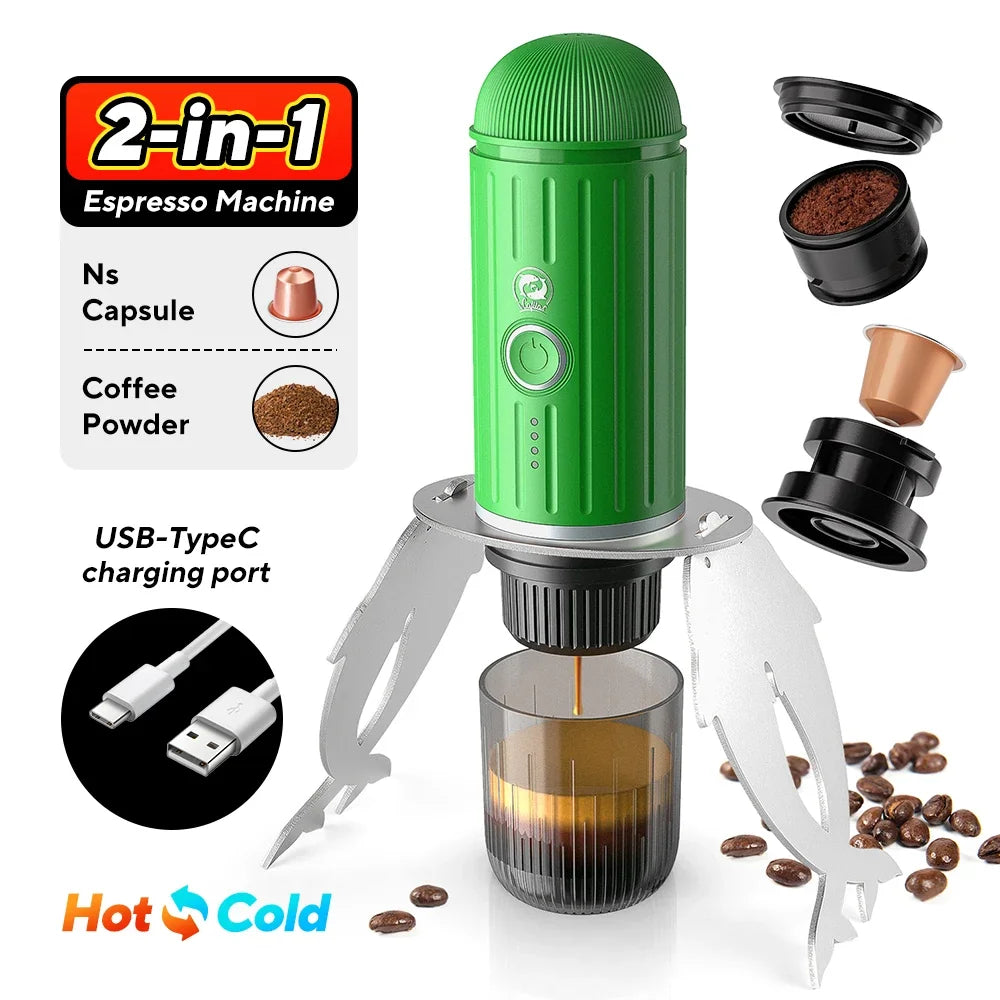 Portable Espresso Maker for Travel & Hiking