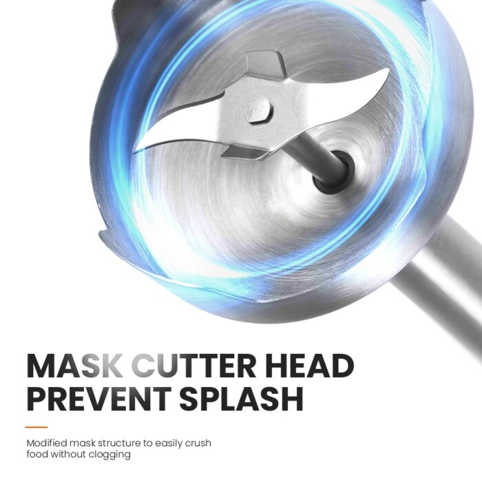 Powerful Hand Immersion Blender for Smoothies, Soups, Sauces