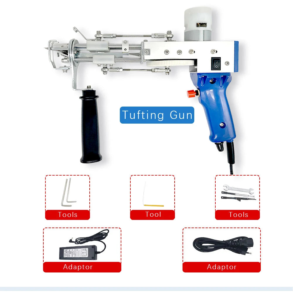 2-in-1 Electric Tufting Gun for Carpets & Rug Making