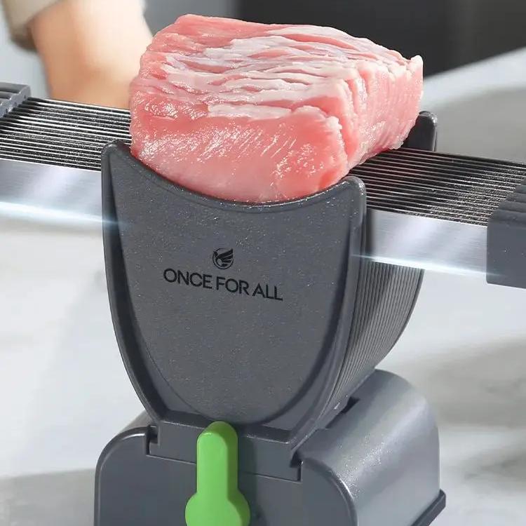 Once For All Meat Slicer – Manual Fresh Meat Cutter for Home Cooking