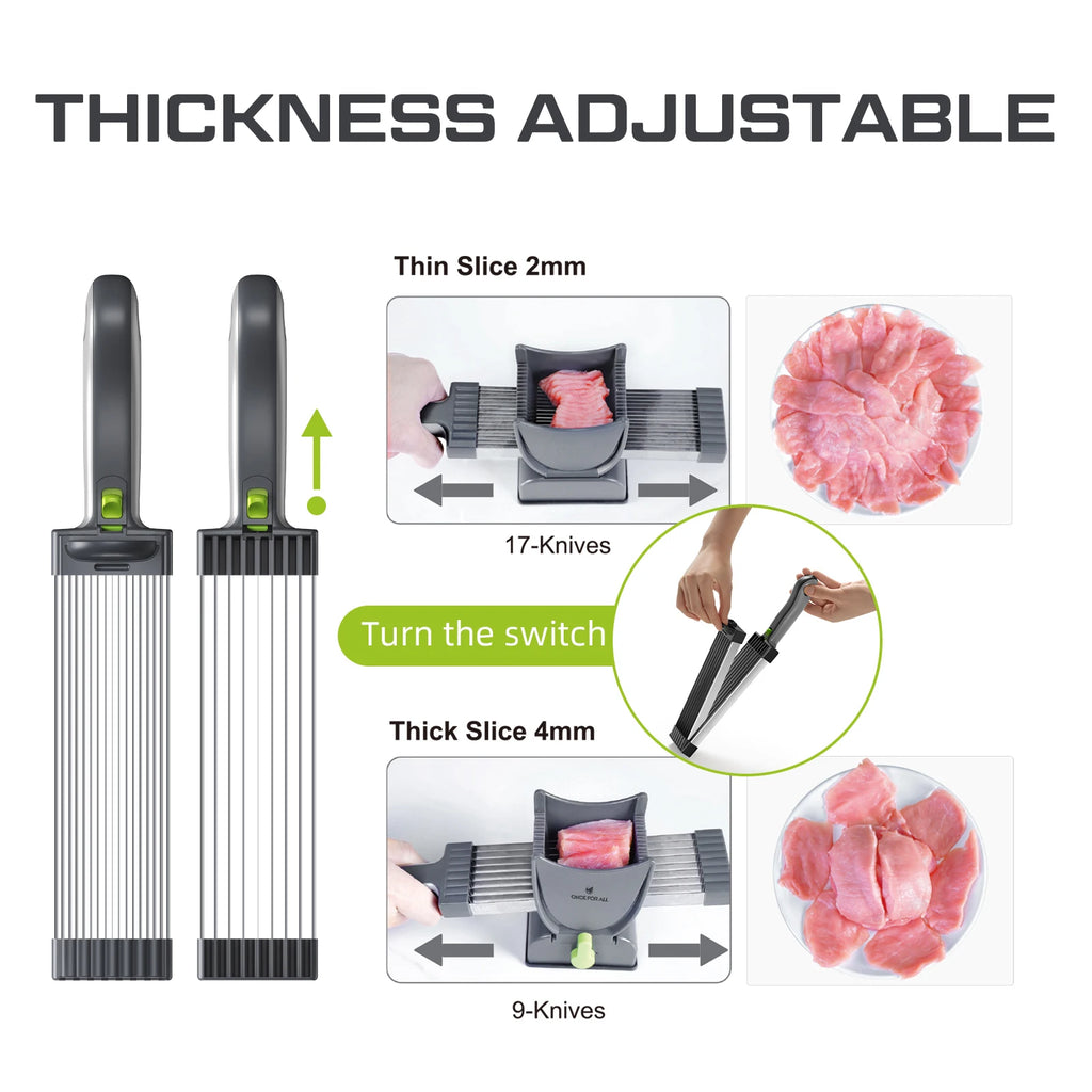 Once For All Meat Slicer – Manual Fresh Meat Cutter for Home Cooking