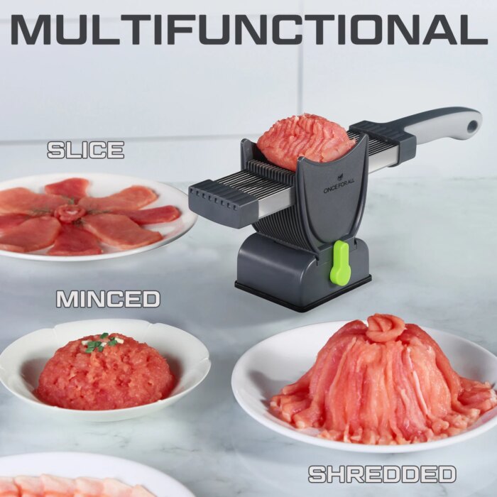 Once For All Meat Slicer – Manual Fresh Meat Cutter for Home Cooking