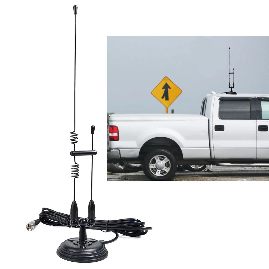 Dual Band VHF/UHF Antenna with Strong Magnetic Mount