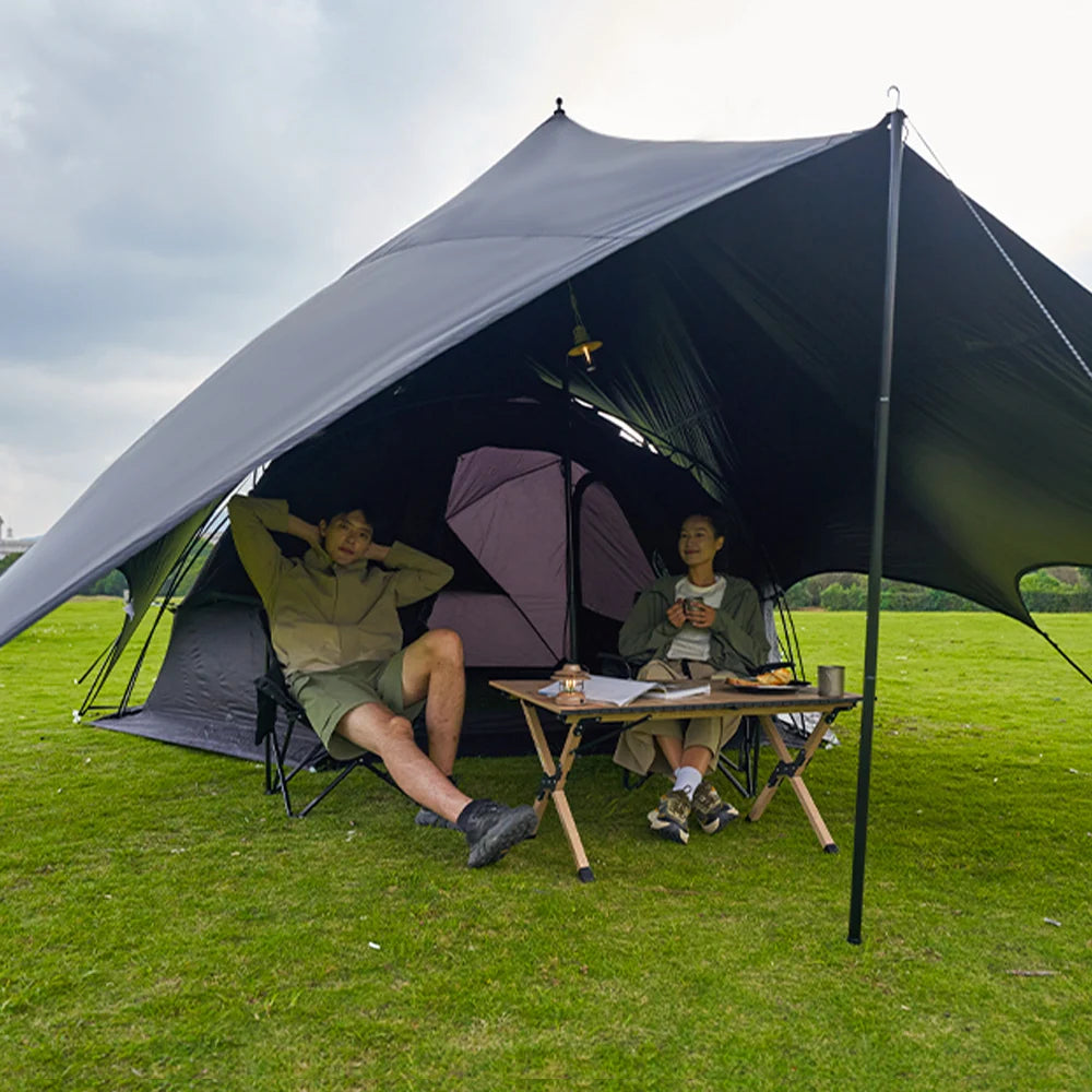 UV Sun Shelter Canopy – Hexagonal Tarp for Outdoors