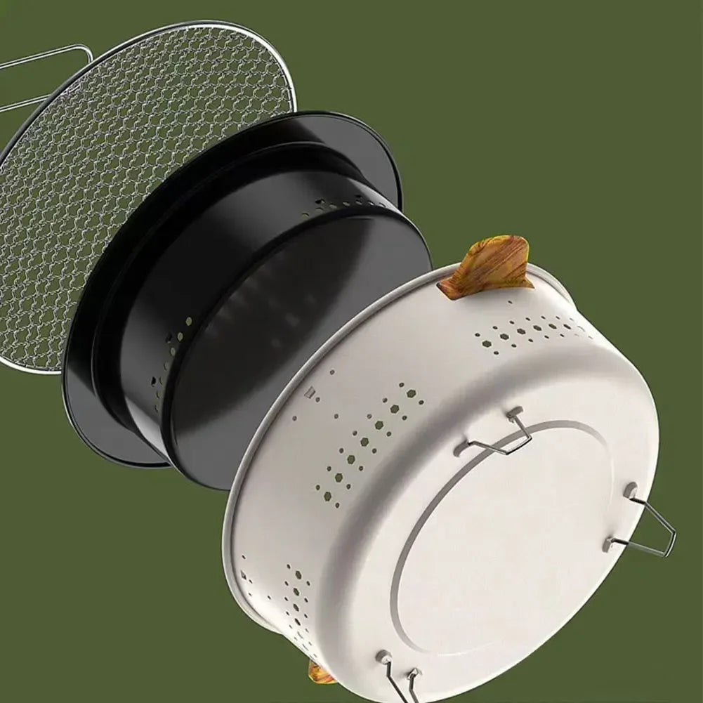 Portable Korean BBQ Charcoal Grill for Outdoor Cooking