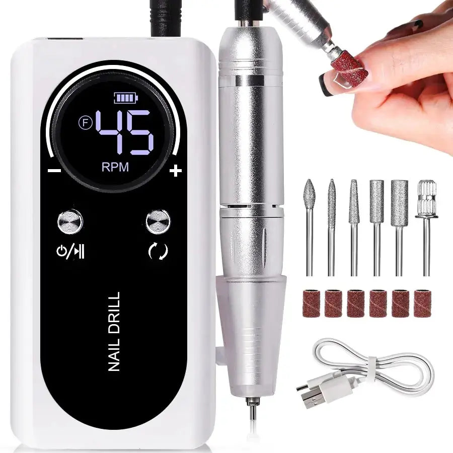 Pro 45000RPM Rechargeable Electric Nail Drill Machine