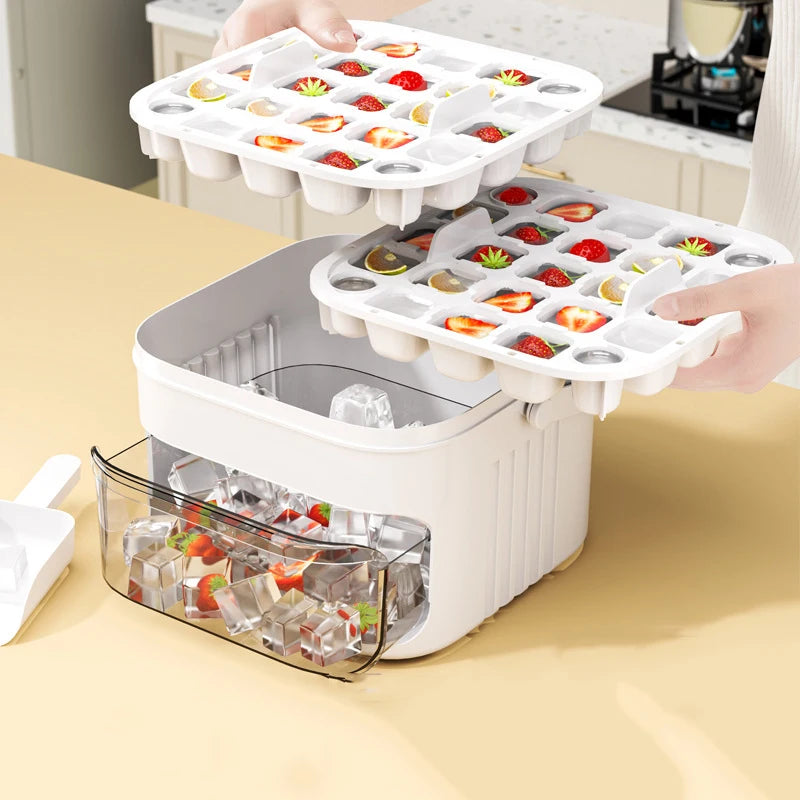 50-Cube Ice Maker – Easy Press & Quick Release Design