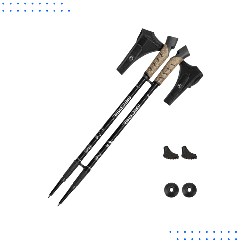 Lightweight Adjustable Nordic Walking Poles for Hiking