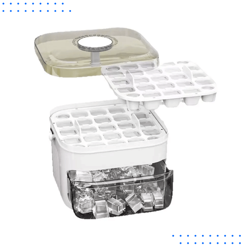 50-Cube Ice Maker – Easy Press & Quick Release Design
