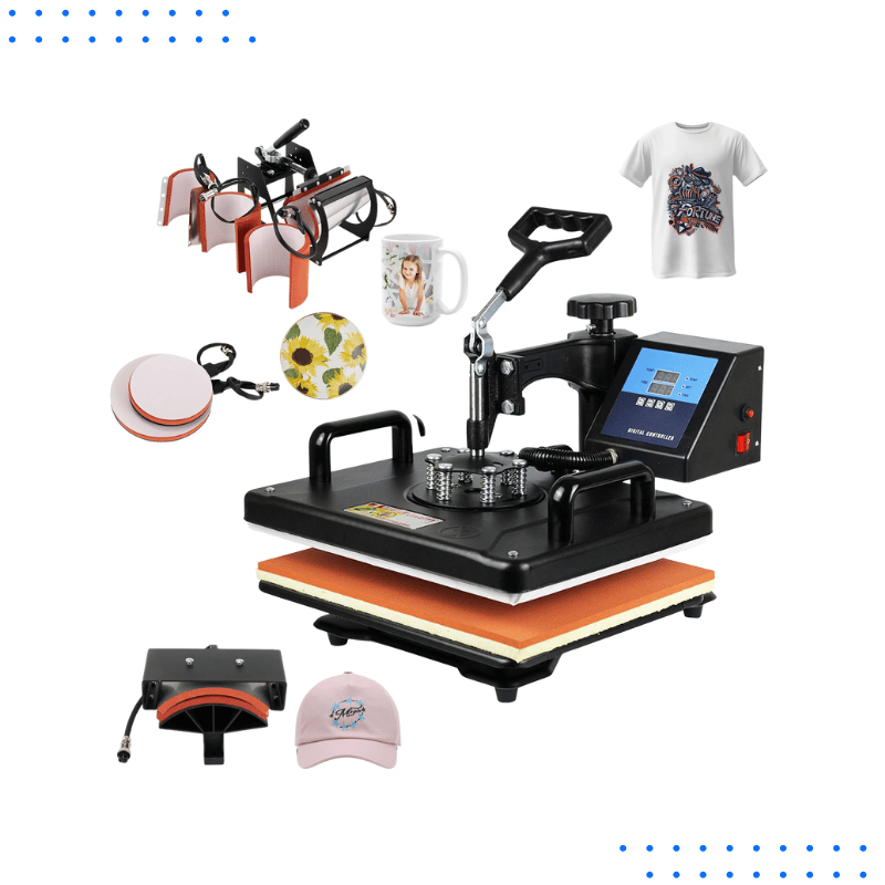 8-in-1 Heat Press Machine for T-Shirts, Mugs & More