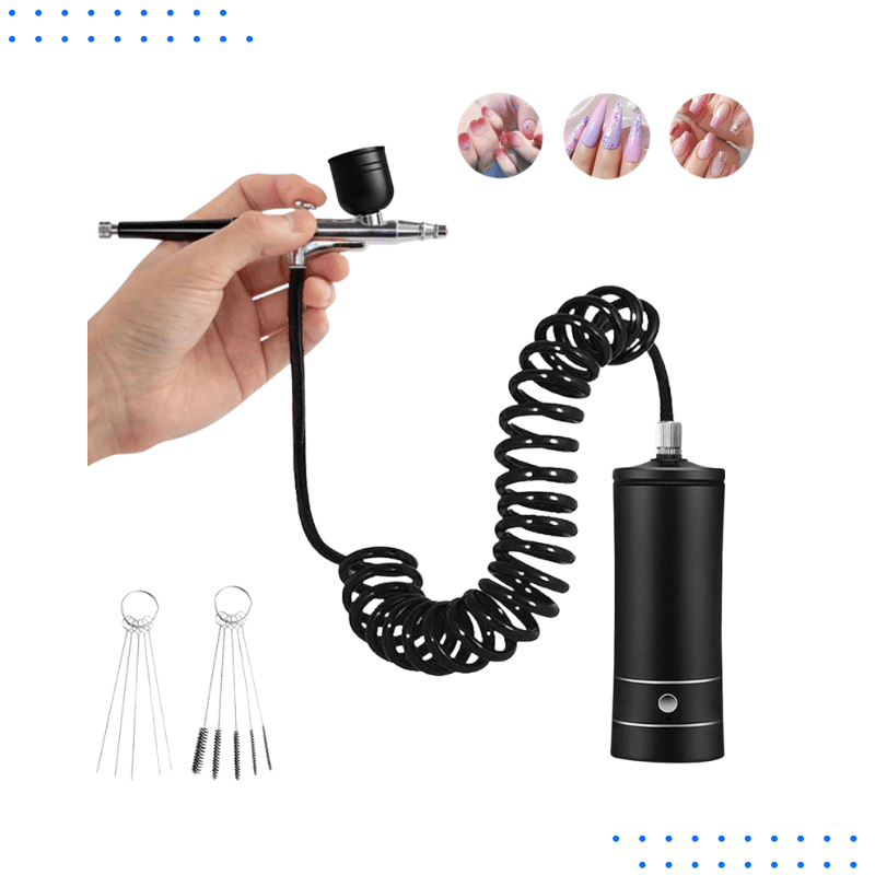 Cordless Airbrush Nail Kit with USB Compressor & 3 Cups