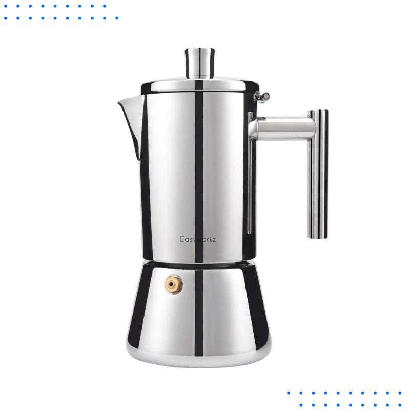 Easyworkz Diego Stainless Steel Espresso Maker – Induction Moka Pot