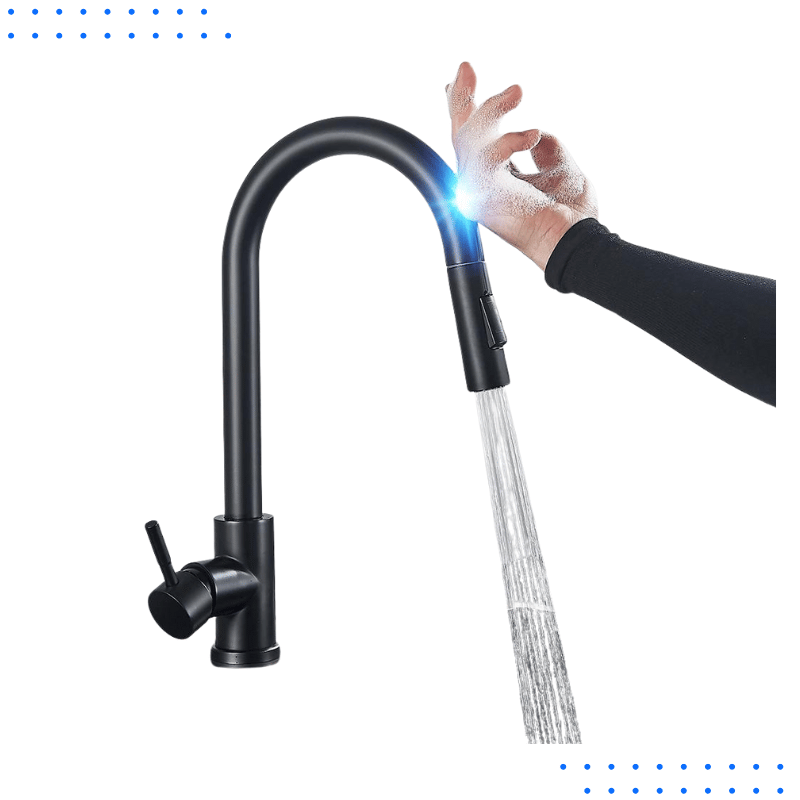 Touch Control Black Pull-Out Kitchen Faucet